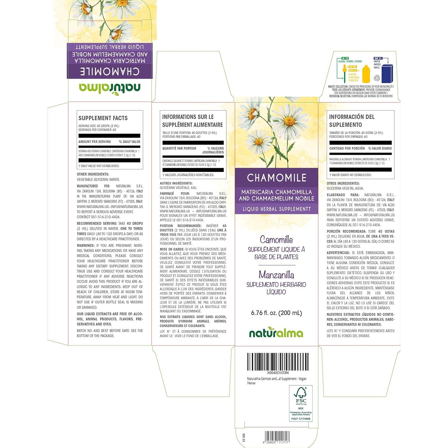 Tinte de Manzanilla Alemana y Romana Naturalma 200 ml