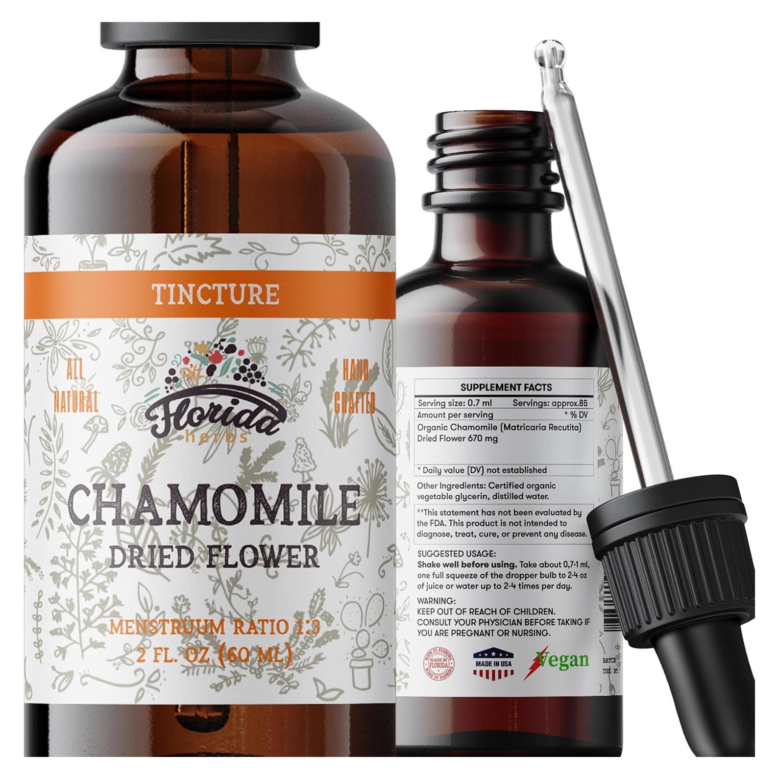 Tintura de Manzanilla Orgánica Florida Herbs 60 ml Sin OGM