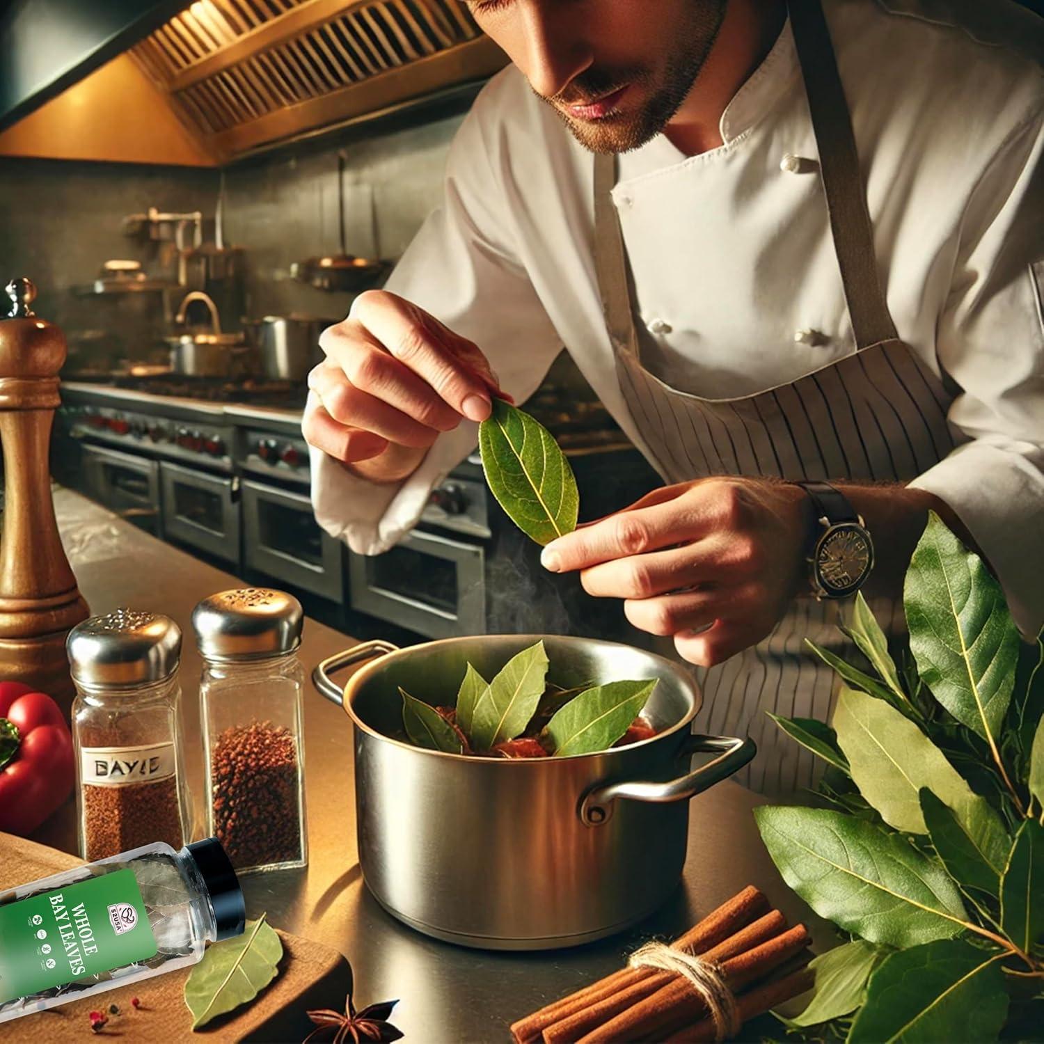 Hojas de Laurel Secas 52USA - 56.7 g, 100% Natural, Sin Gluten