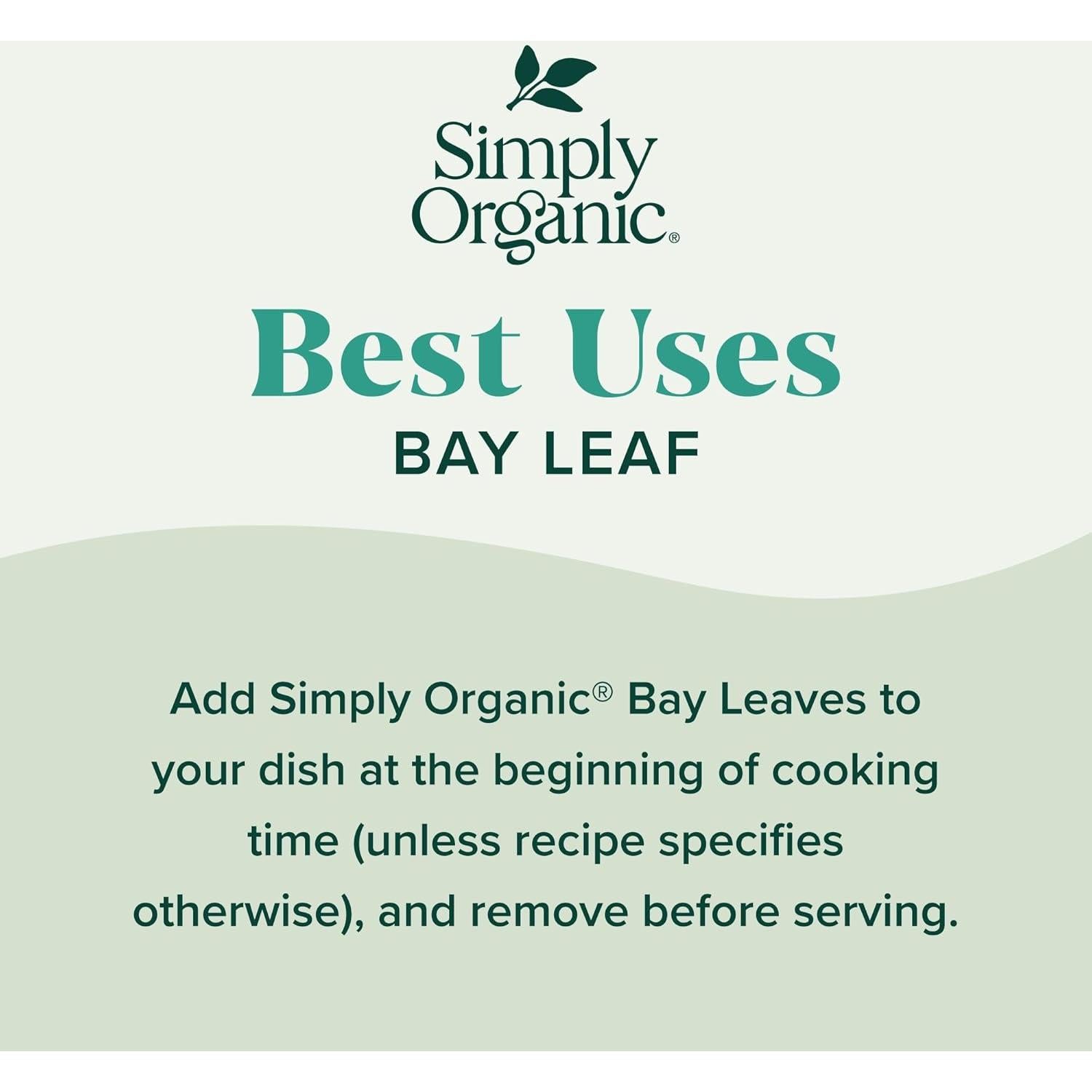 Hoja de Laurel Orgánica Simply 0.14 oz (3.98 g) Kosher