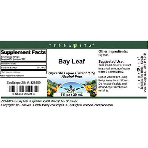 Extracto Líquido de Hoja de Laurel TerraVita 29.57 ml