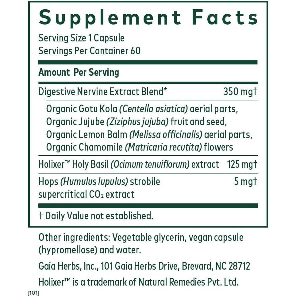 Suplemento Digestivo Gaia Herbs PRO GI Estrés - 60 Cápsulas