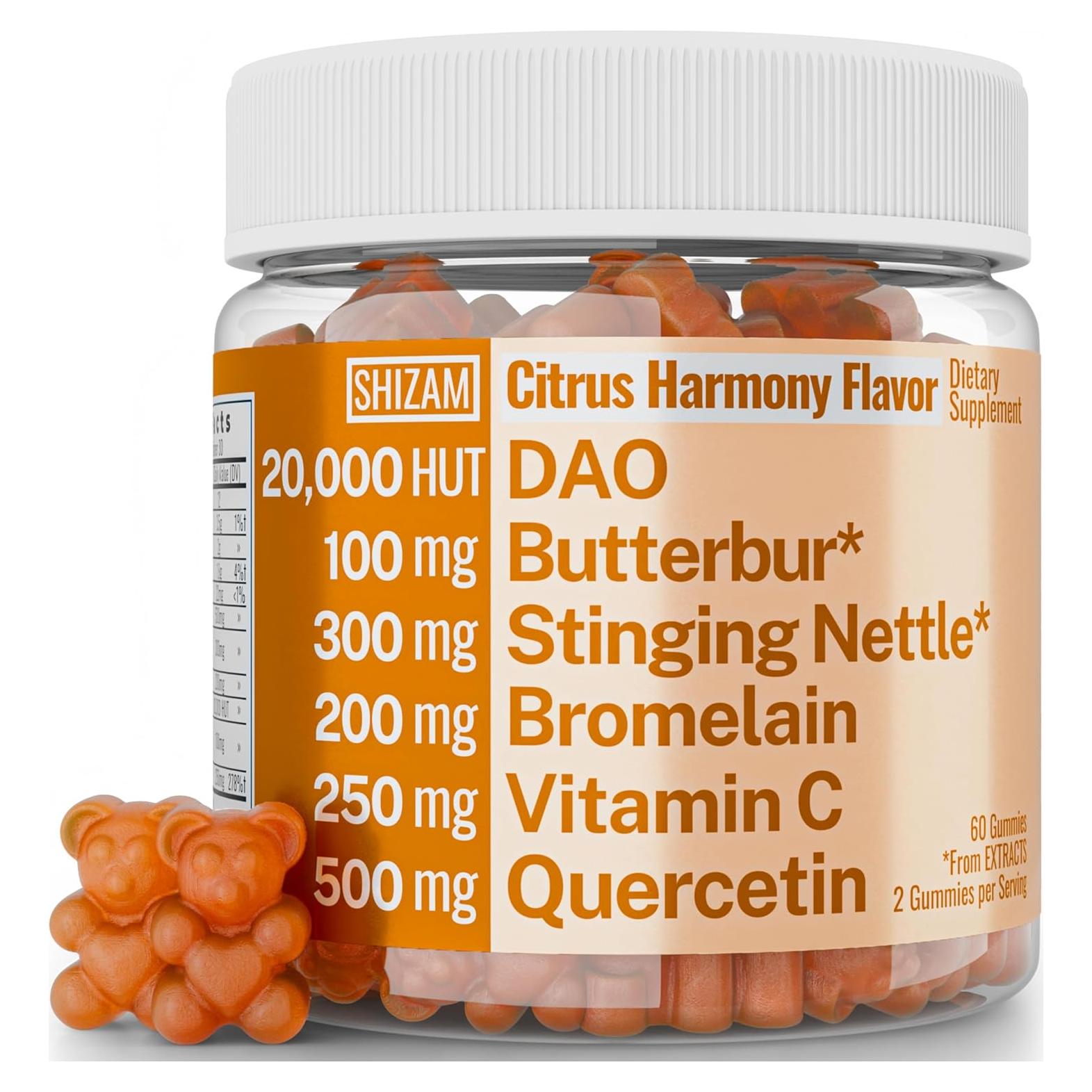 Gomitas Suplemento Enzima DAO 500mg SHIZAM con Quercetina