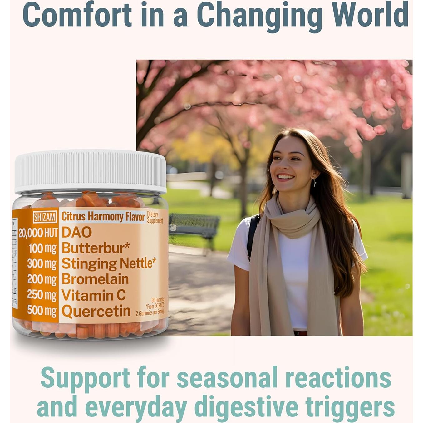 Gomitas Suplemento Enzima DAO 500mg SHIZAM con Quercetina