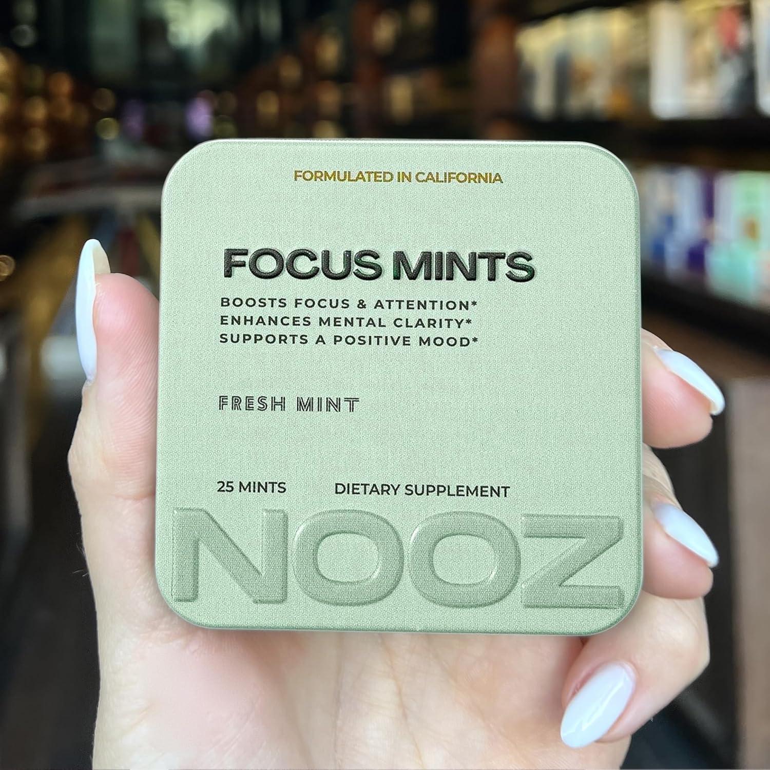 Mentitas Funcionales NOOZ Focus Mints - Menta Fresca 150 Unidades