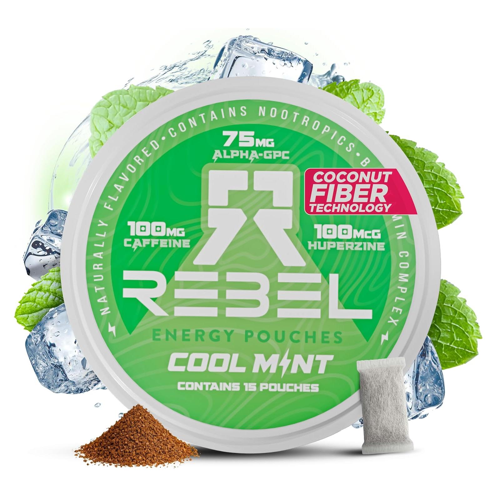 Bolsitas Energéticas Rebel Menta 100mg Cafeína Sin Azúcar