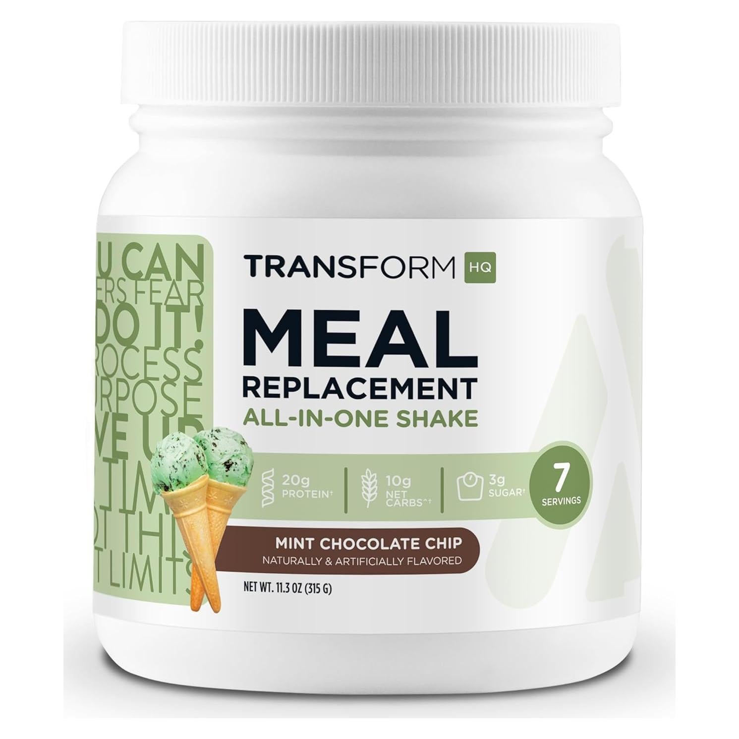 Batido de Reemplazo de Comida TransformHQ Choco Menta 320g - 20g Proteína