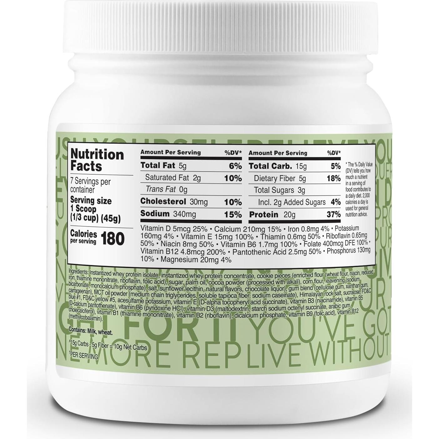 Batido de Reemplazo de Comida TransformHQ Choco Menta 320g - 20g Proteína