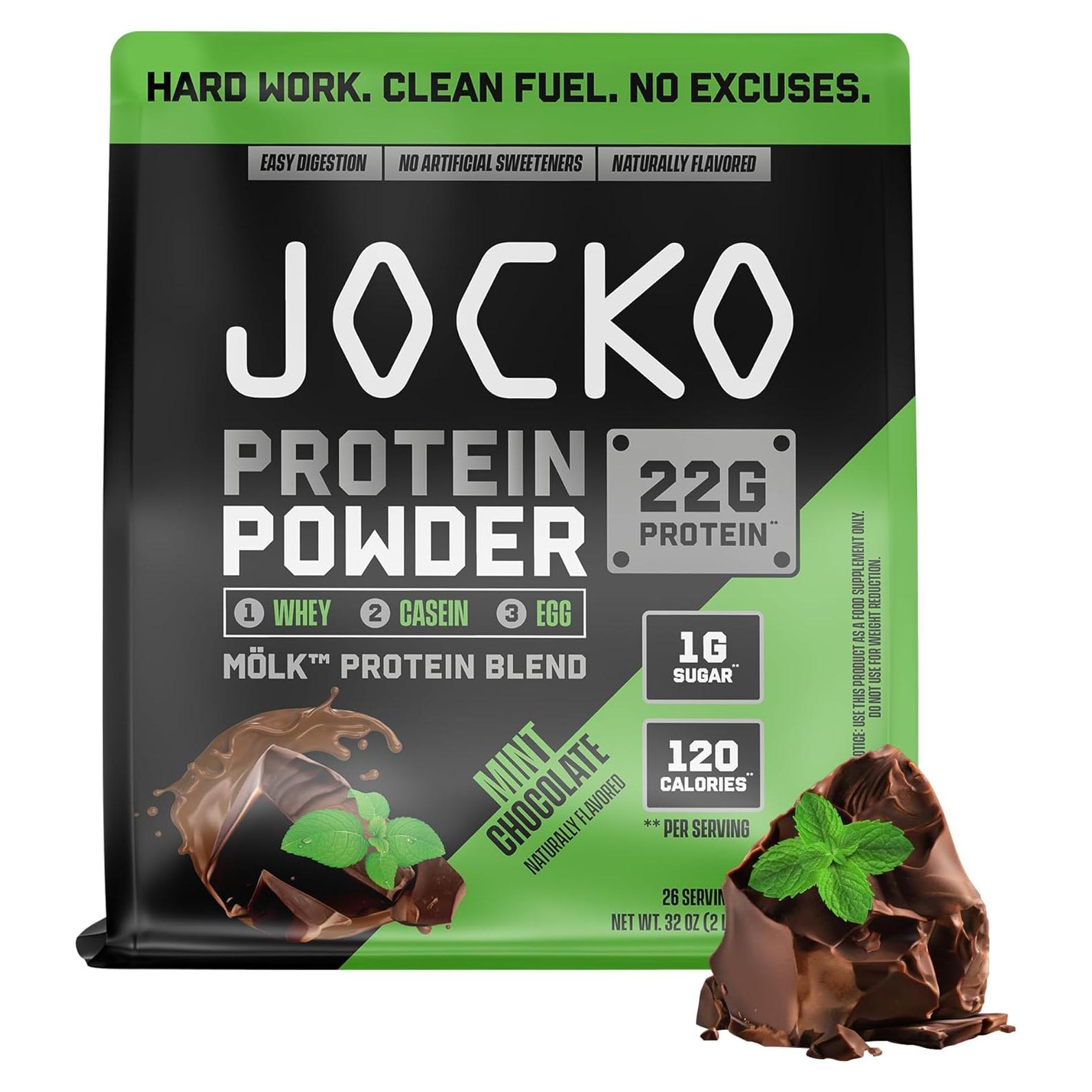 Proteína de Suero Jocko Fuel Mölk 0.91kg Chocolate con Menta