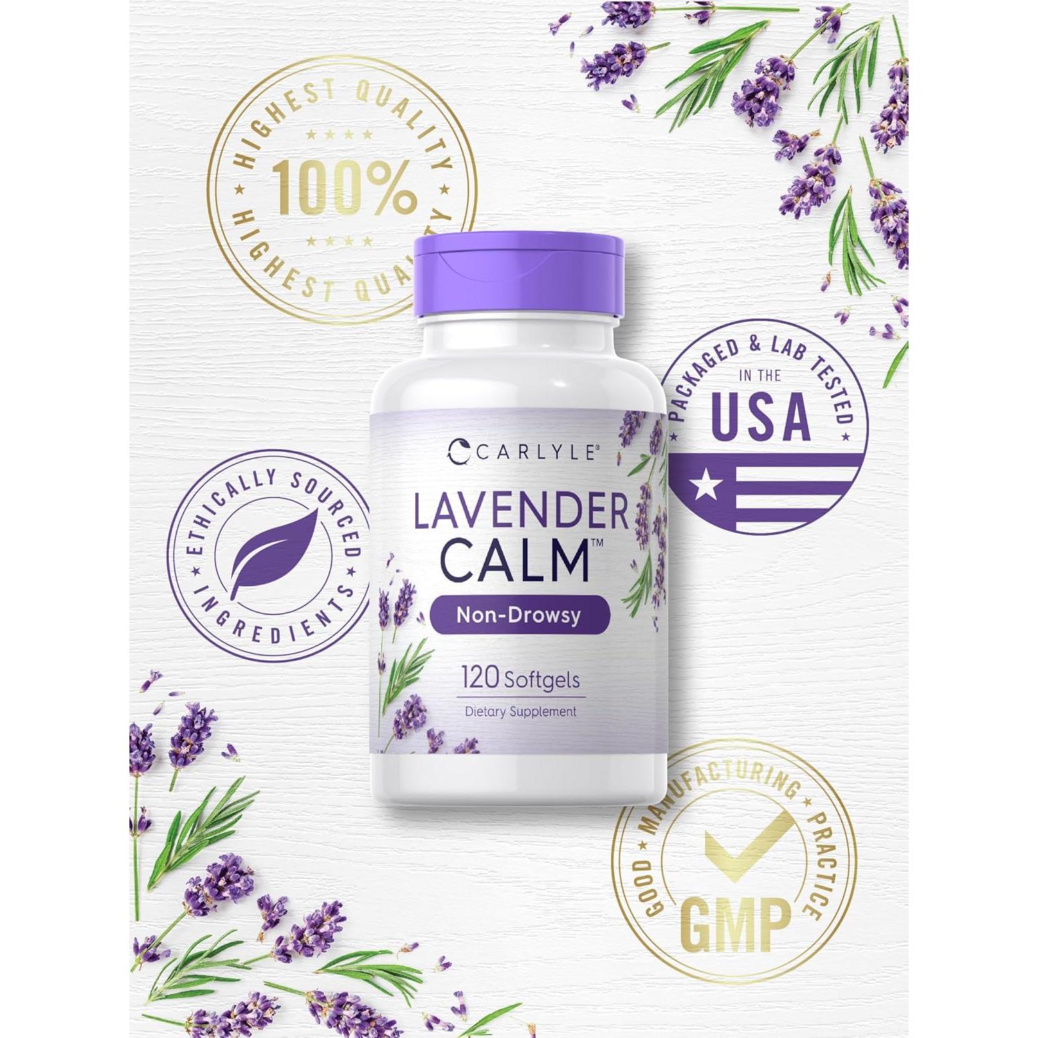 Cápsulas de Lavanda Carlyle 80 mg - 120 Unidades - Suplemento Calmante