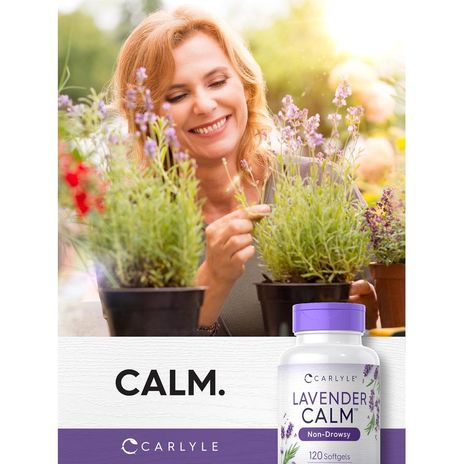Cápsulas de Lavanda Carlyle 80 mg - 120 Unidades - Suplemento Calmante