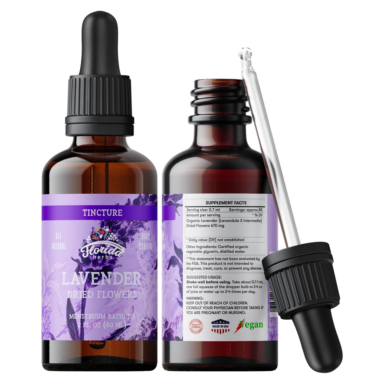 Extracto Líquido de Flor de Lavanda Orgánica 59.15 ml - Florida Herbs