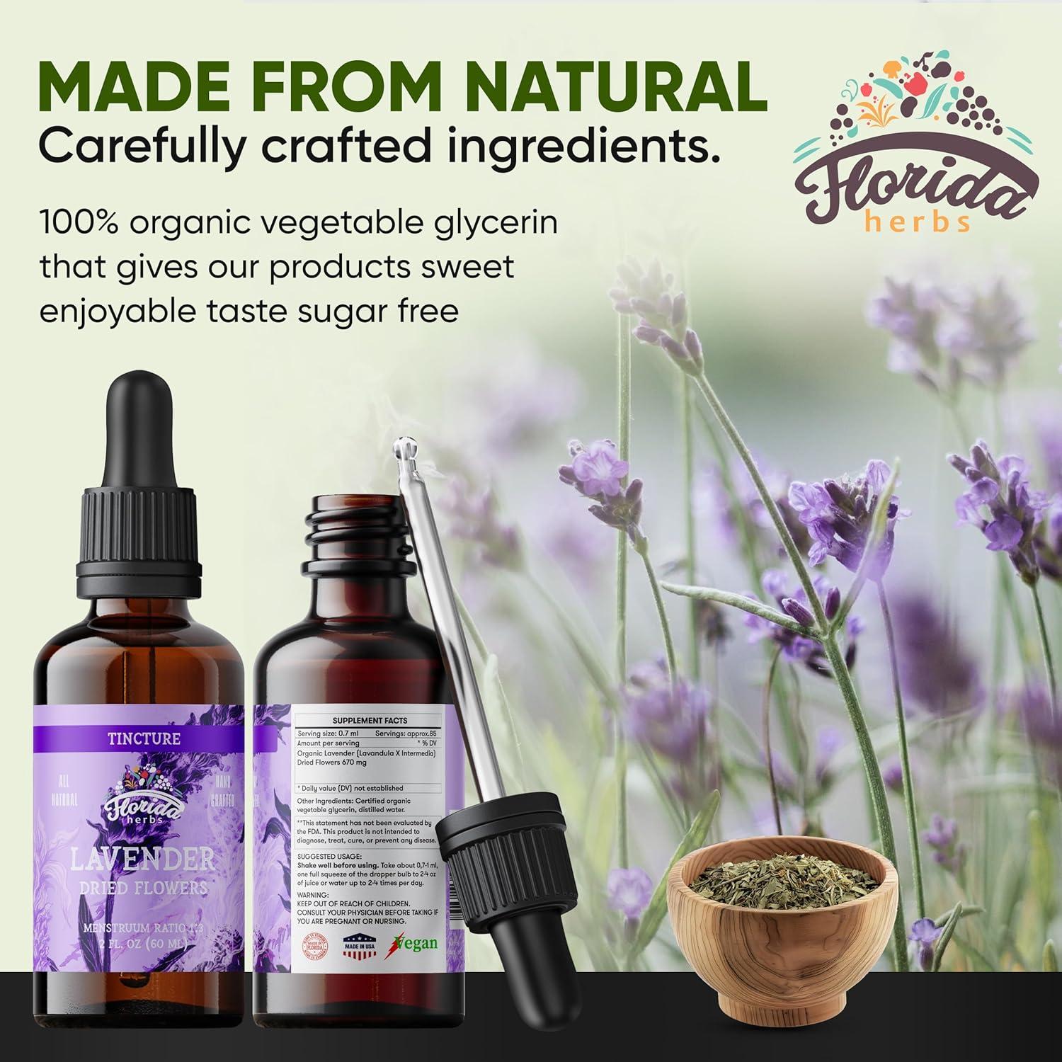 Extracto Líquido de Flor de Lavanda Orgánica 59.15 ml - Florida Herbs