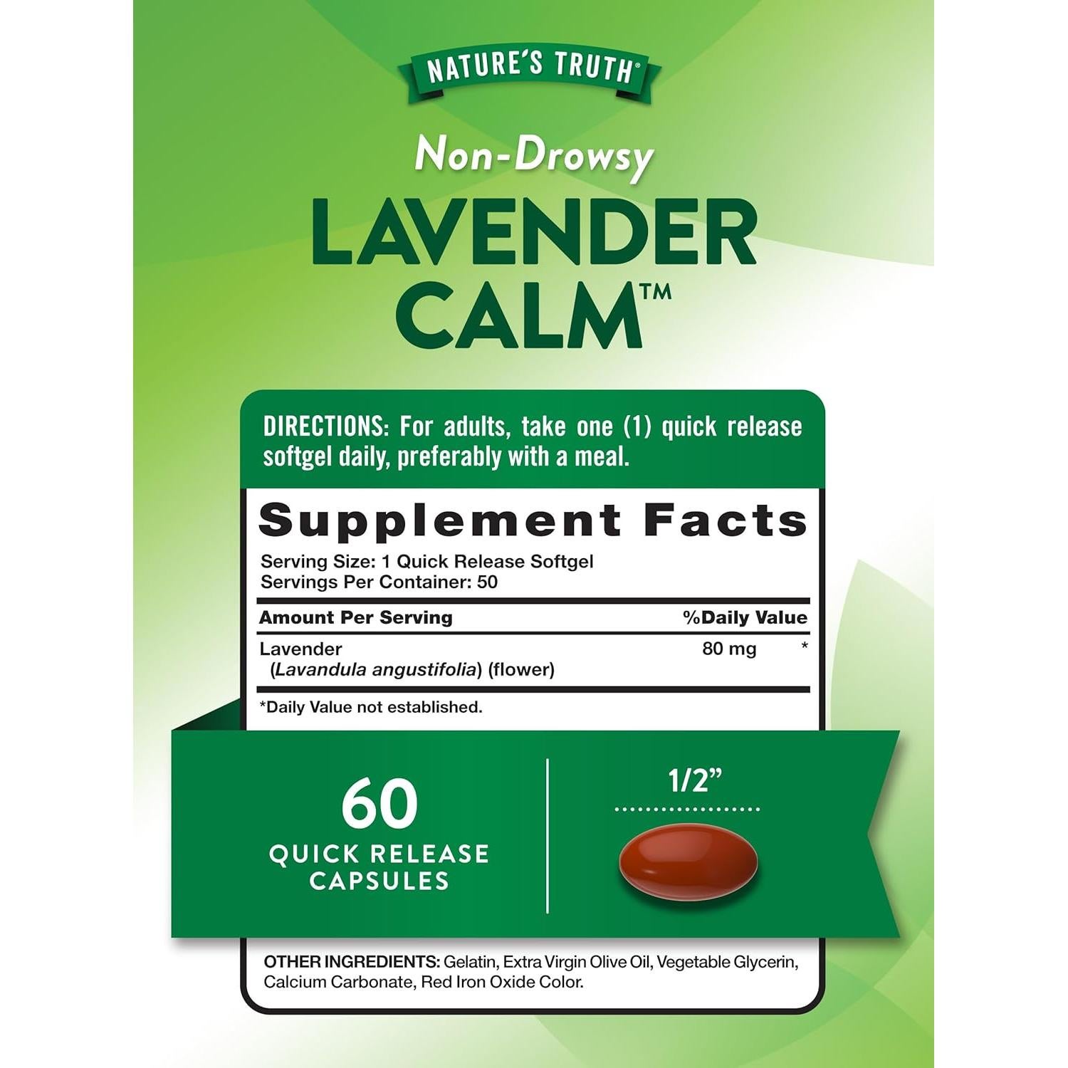 Suplemento Gel Suave de Lavanda La Verdad de la Naturaleza 50 Unidades