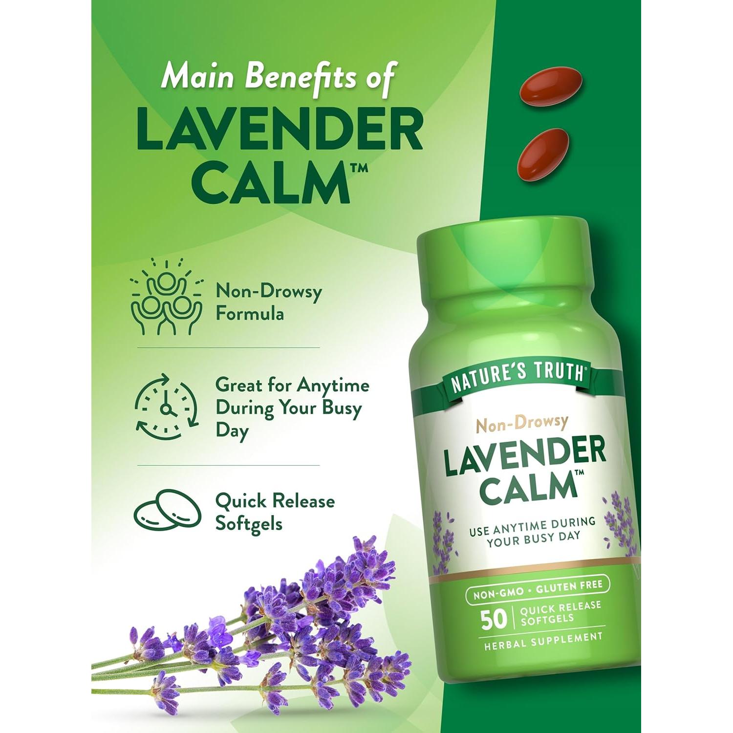 Suplemento Gel Suave de Lavanda La Verdad de la Naturaleza 50 Unidades