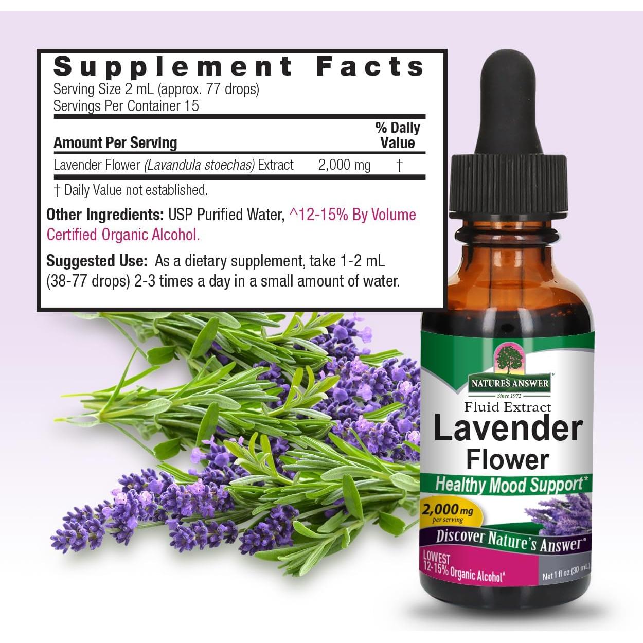 Flor de Lavanda Nature's Answer 30 ml - Digestión Saludable