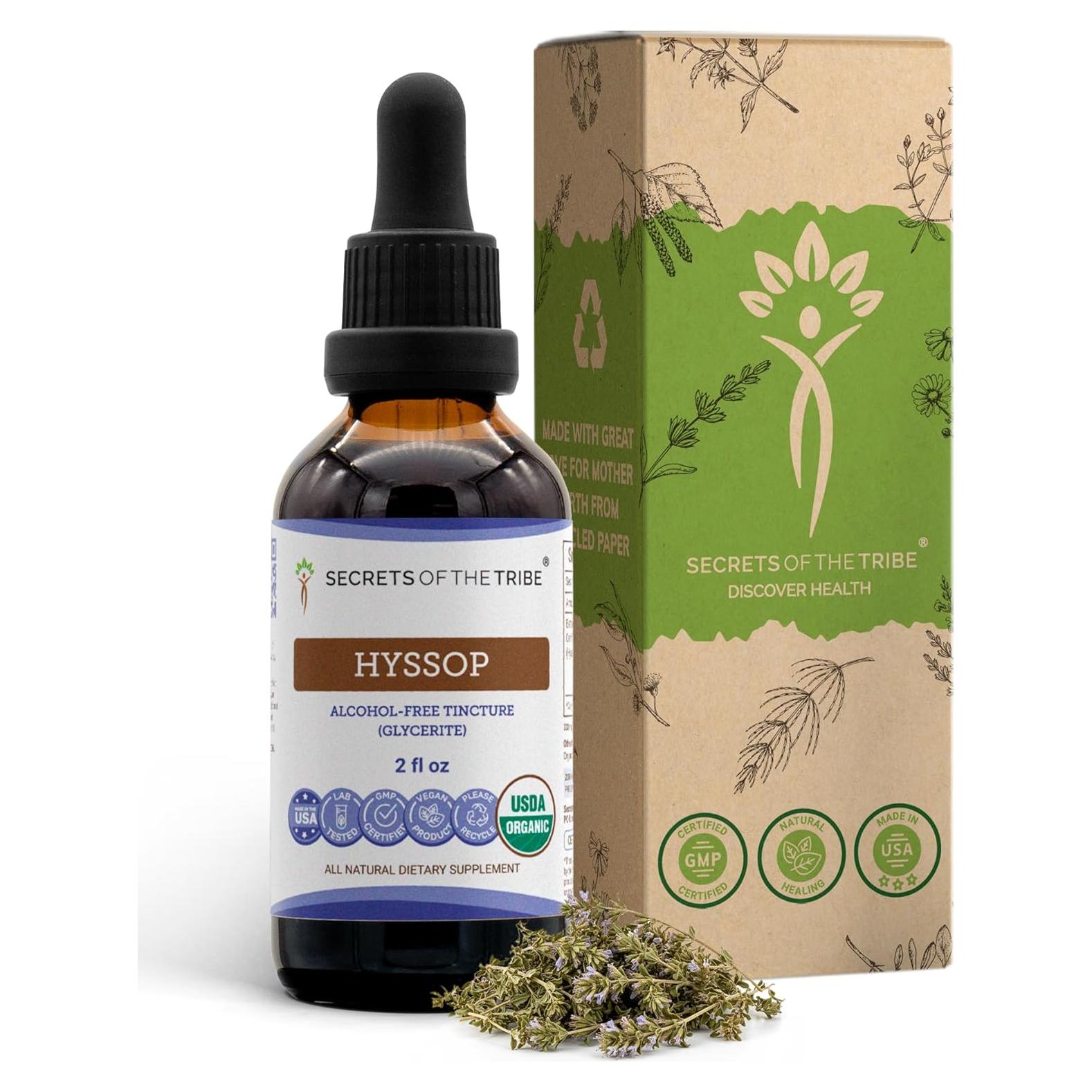 Hisopo Orgánico USDA 59.15 ml | Extracto Herbal Sin Alcohol