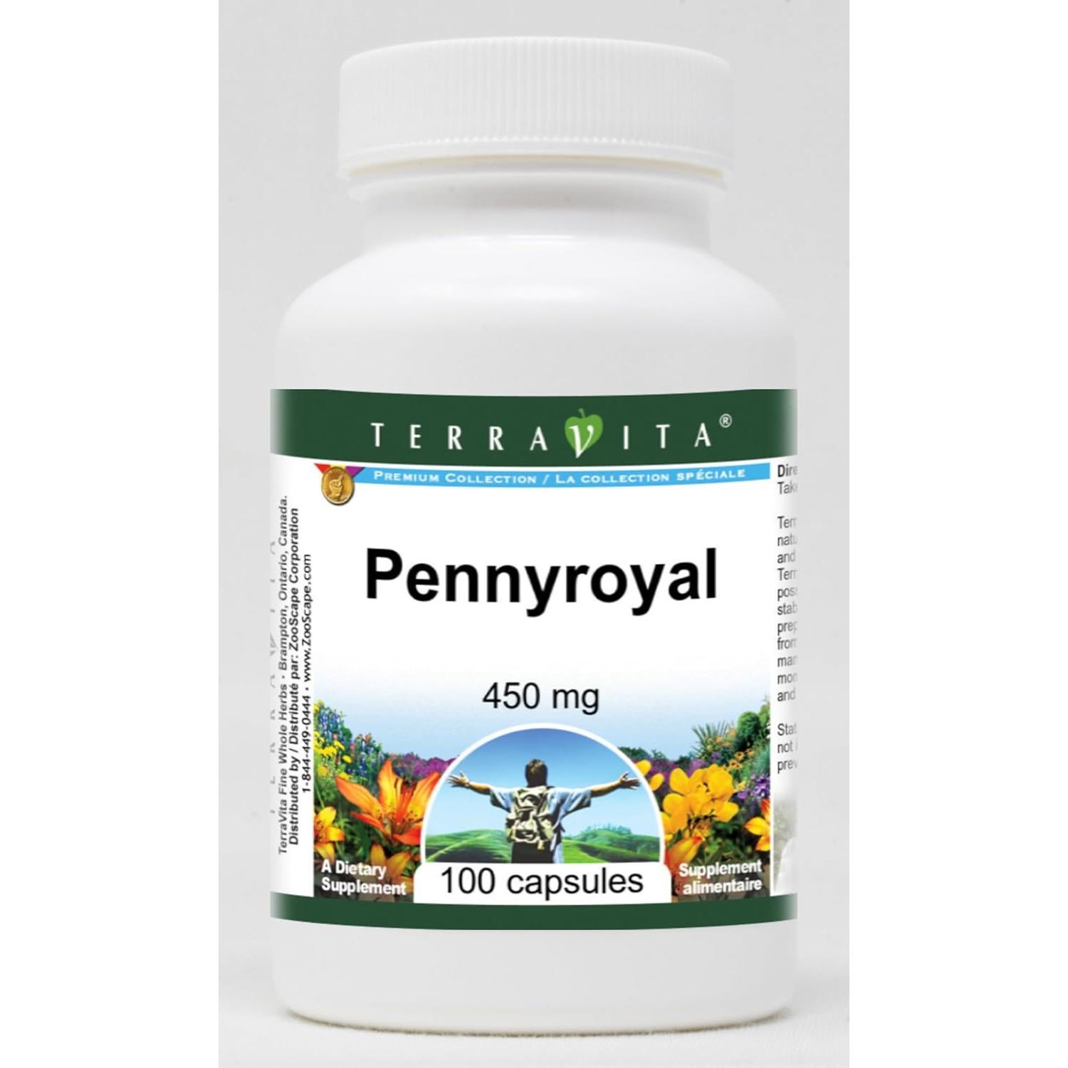 Pennyroyal 450 mg TerraVita 300 cápsulas fáciles de tragar