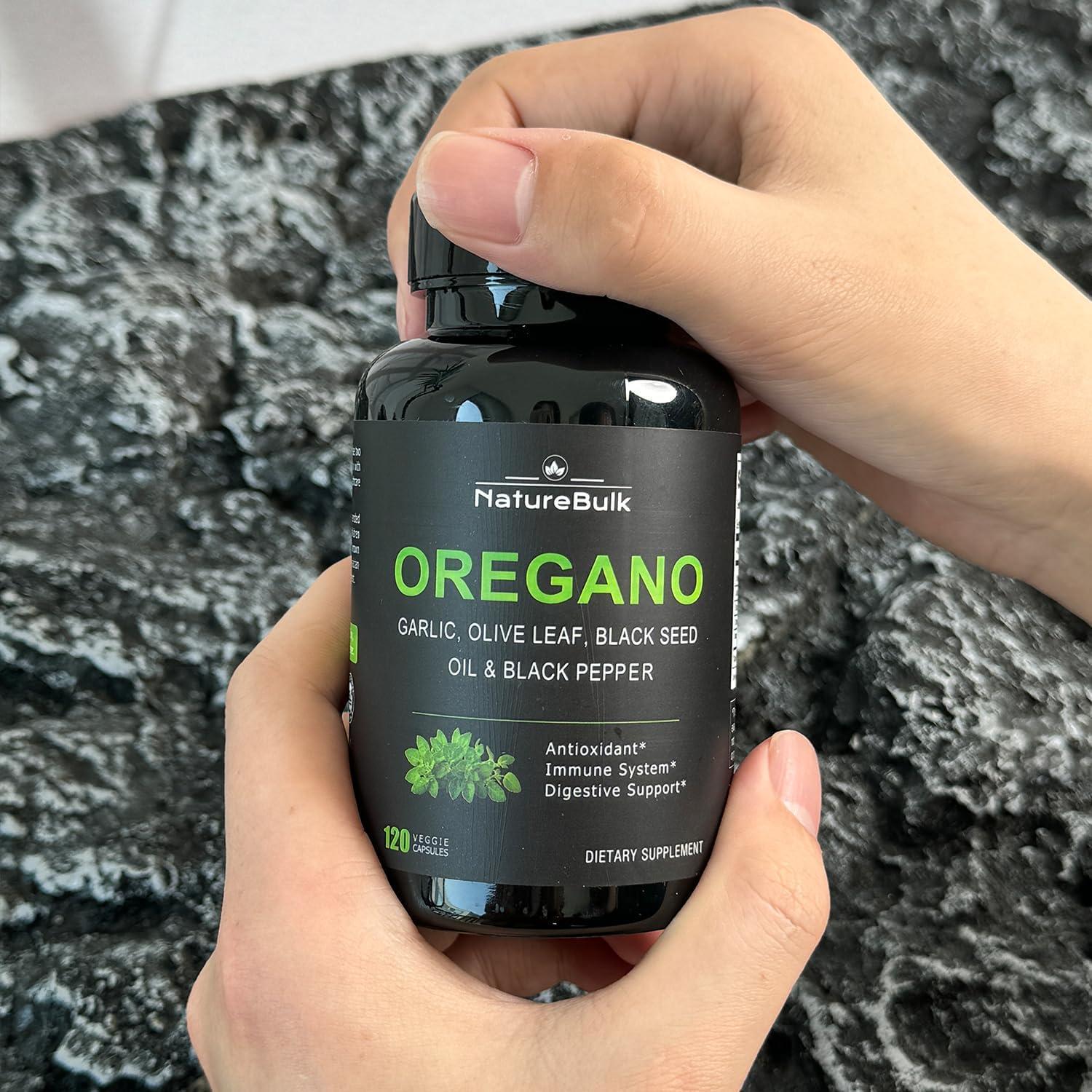 Cápsulas de Extracto de Aceite de Orégano NatureBulk 120 Caps