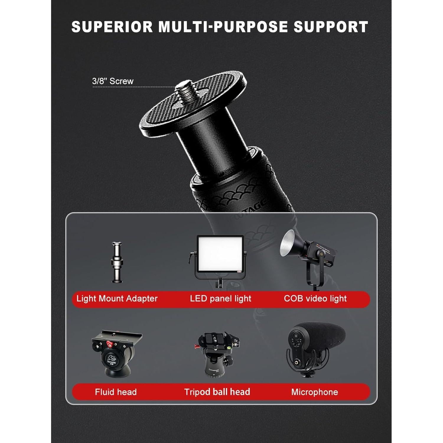 Monopod IFOOTAGE RB-A400 Soporte de Luz 2,11m 10kg