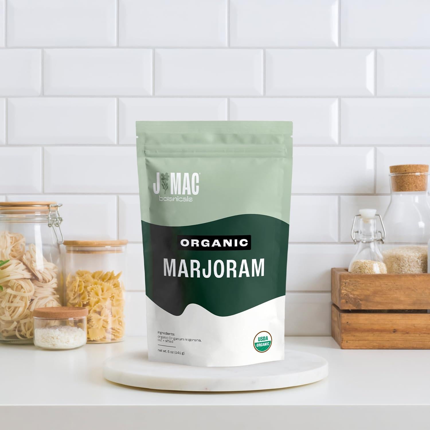 Orégano Orgánico J Mac Botanicals 142 g - Hierba Seca para Té y Cocina