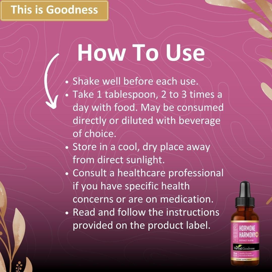 Suplemento Armonía Hormonal Herbal Goodness 30ml - Equilibrio para Mujeres