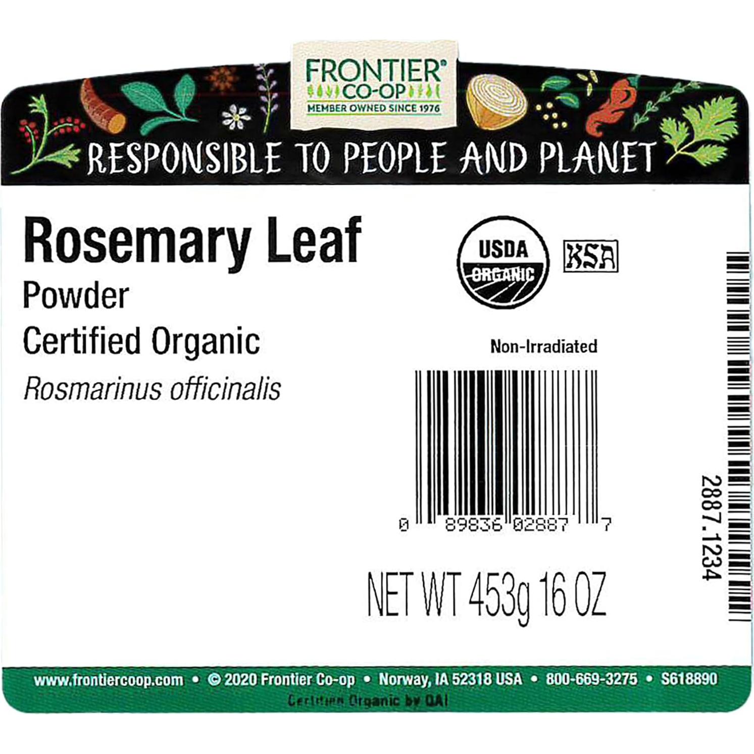 Polvo de Hoja de Romero Orgánico Frontier Co-op 0.45kg