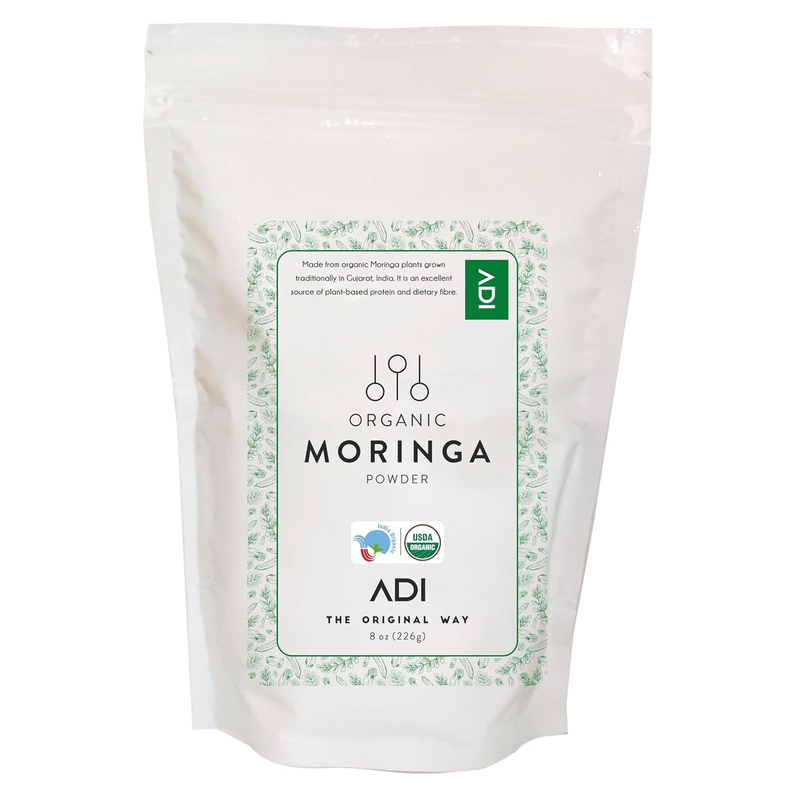 Polvo de Moringa Orgánica ADI 227g - Superalimento Natural