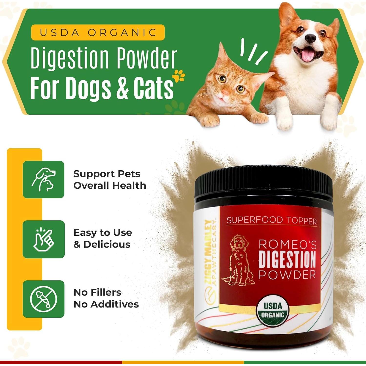 Polvo Digestivo Orgánico Ziggy Marley para Perros 90g