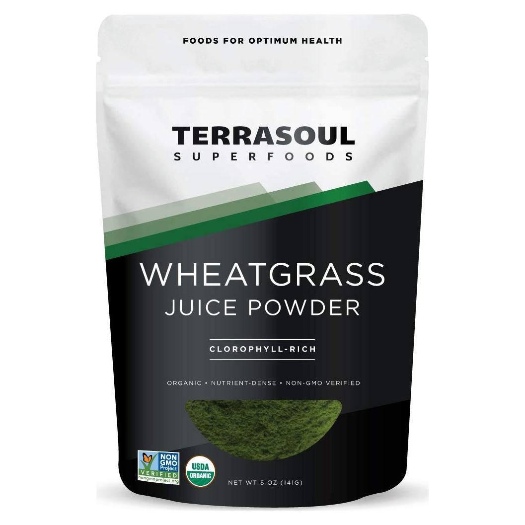 Polvo de Jugo de Pasto de Trigo Orgánico Terrasoul 142g