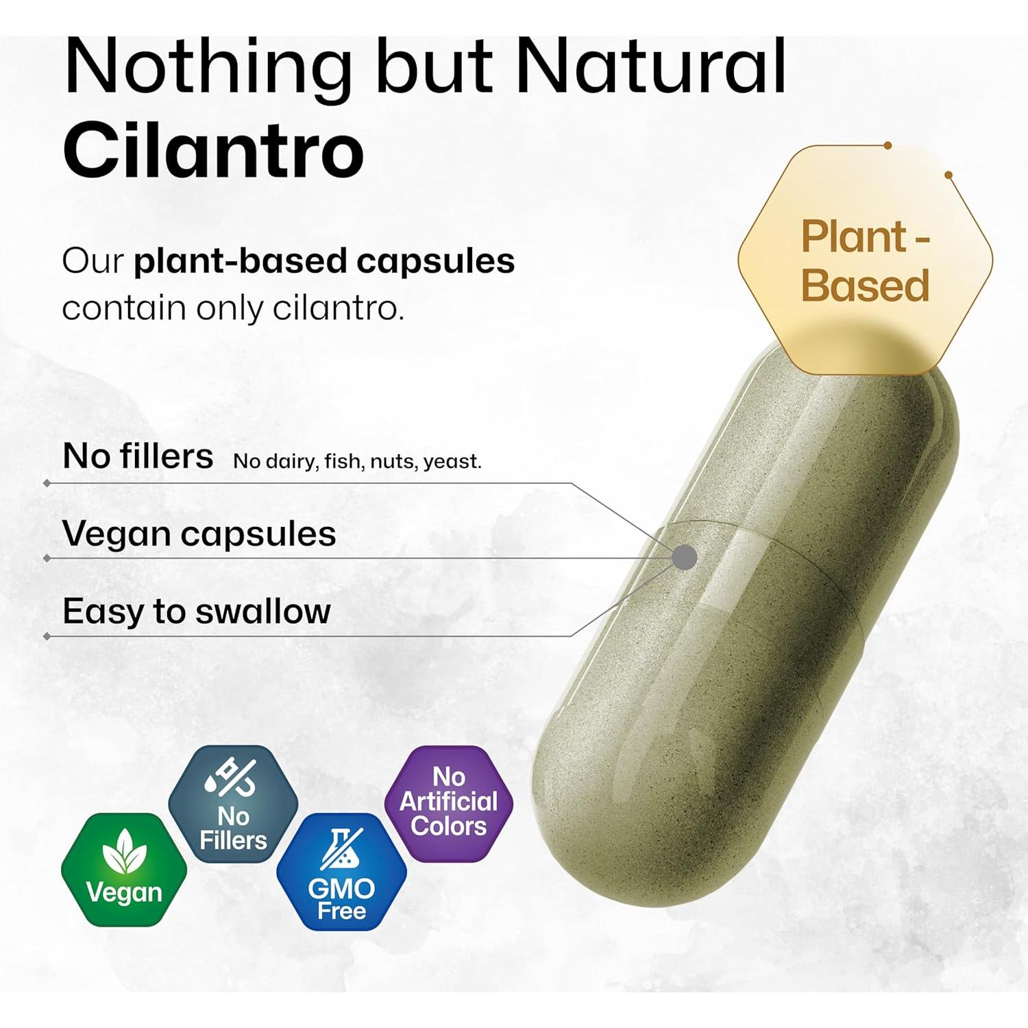 Cápsulas de Cilantro BioKrauter 800 mg - 100 pcs Veganas Detox