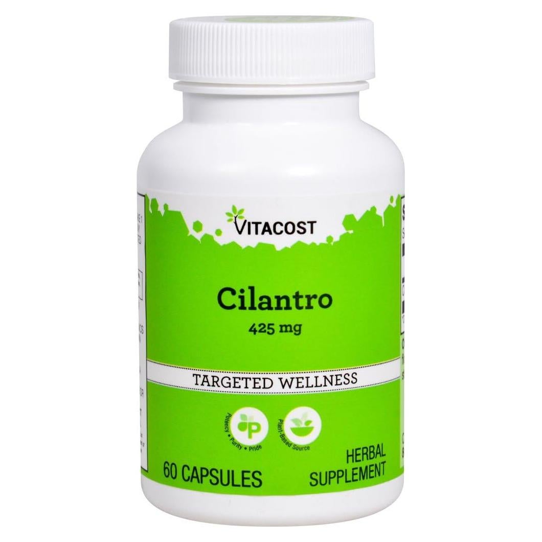 Suplemento Herbal Vitacost Cilantro 425 mg - 60 Cápsulas