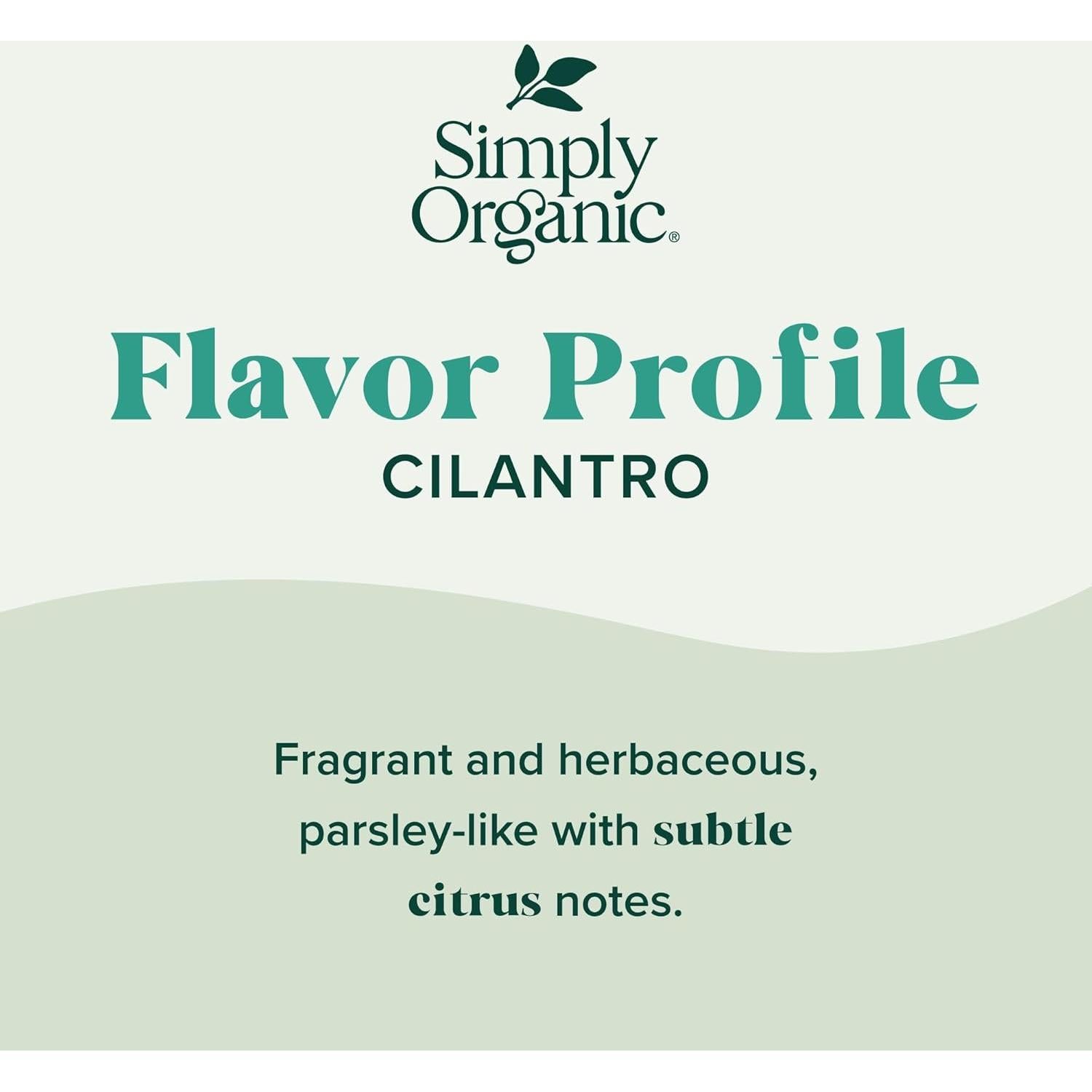 Cilantro Seco Orgánico Frontier Co-Op 22g Certificado Kosher