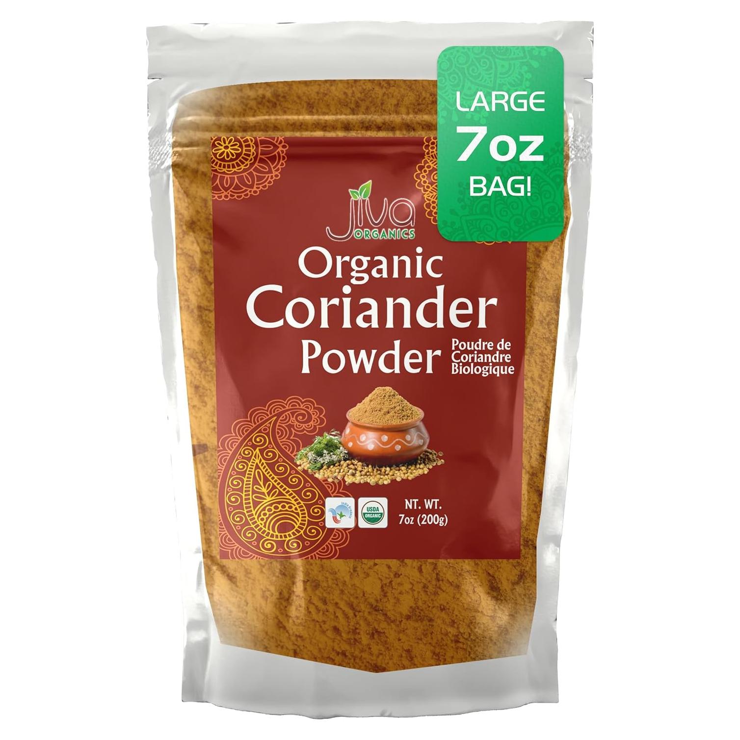 Polvo de Cilantro Orgánico Jiva Organics 198.45g - Sin OGM