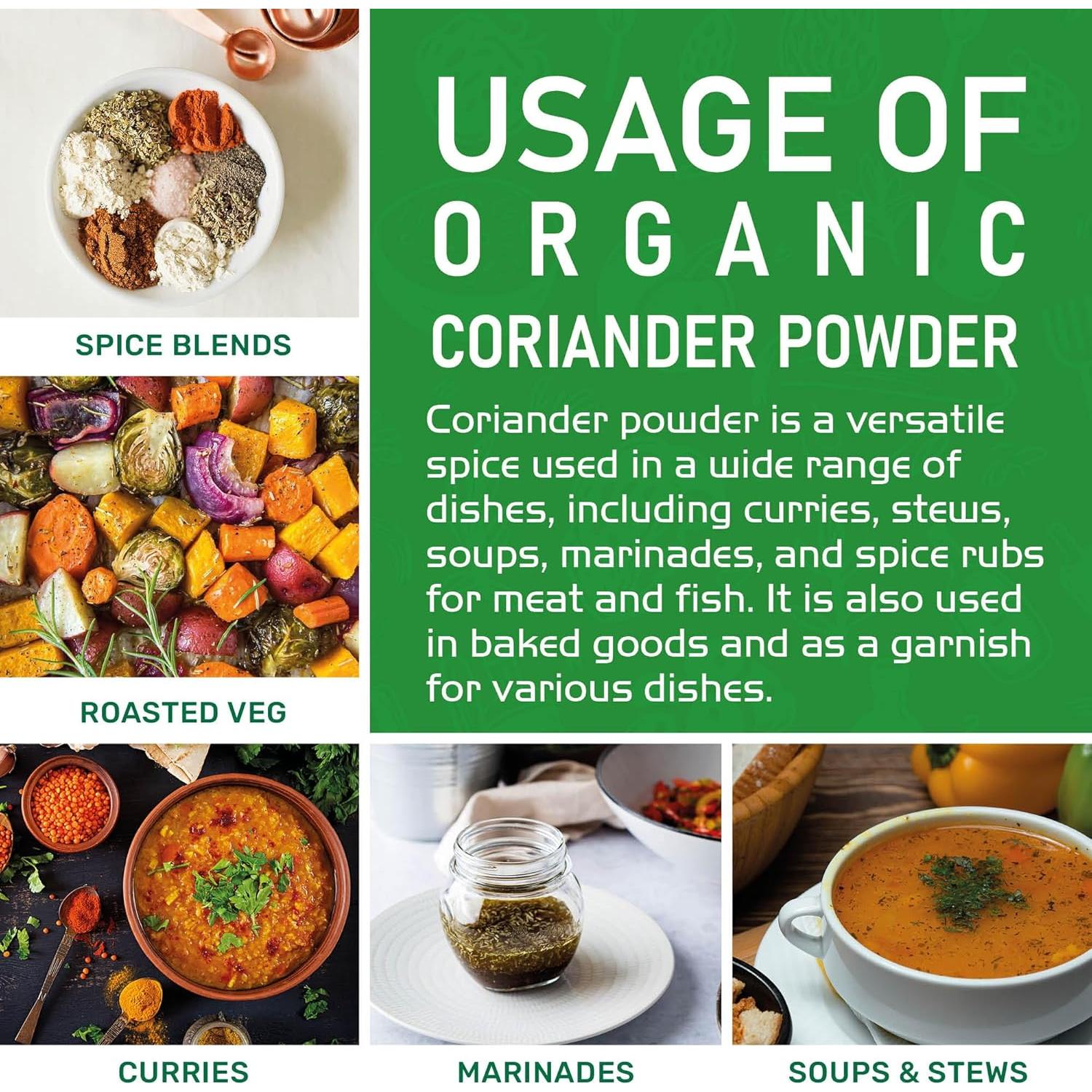 Polvo de Cilantro Orgánico Jiva Organics 198.45g - Sin OGM