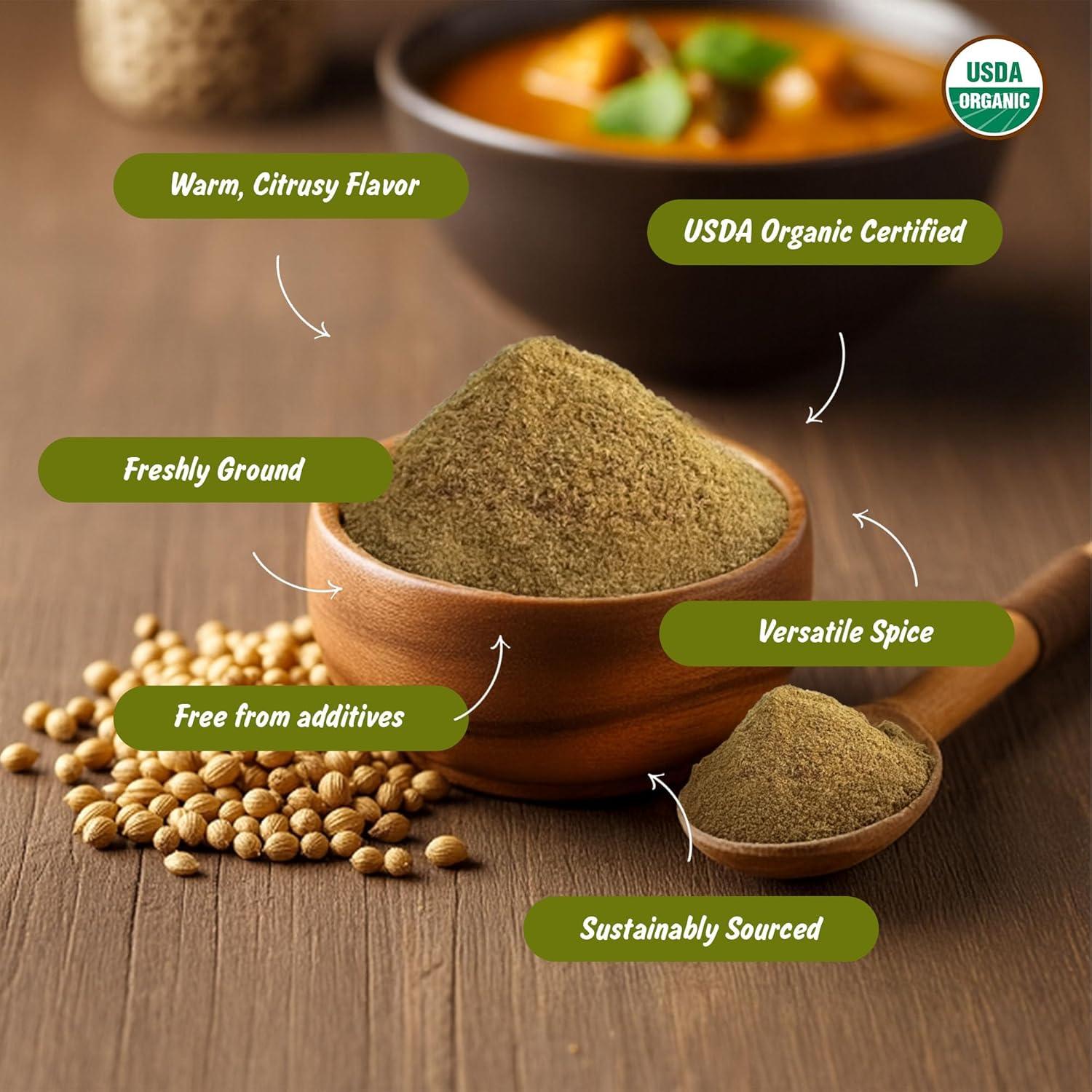 Cilantro Molido Orgánico 113.4g Perfil de Especias - Certificado USDA