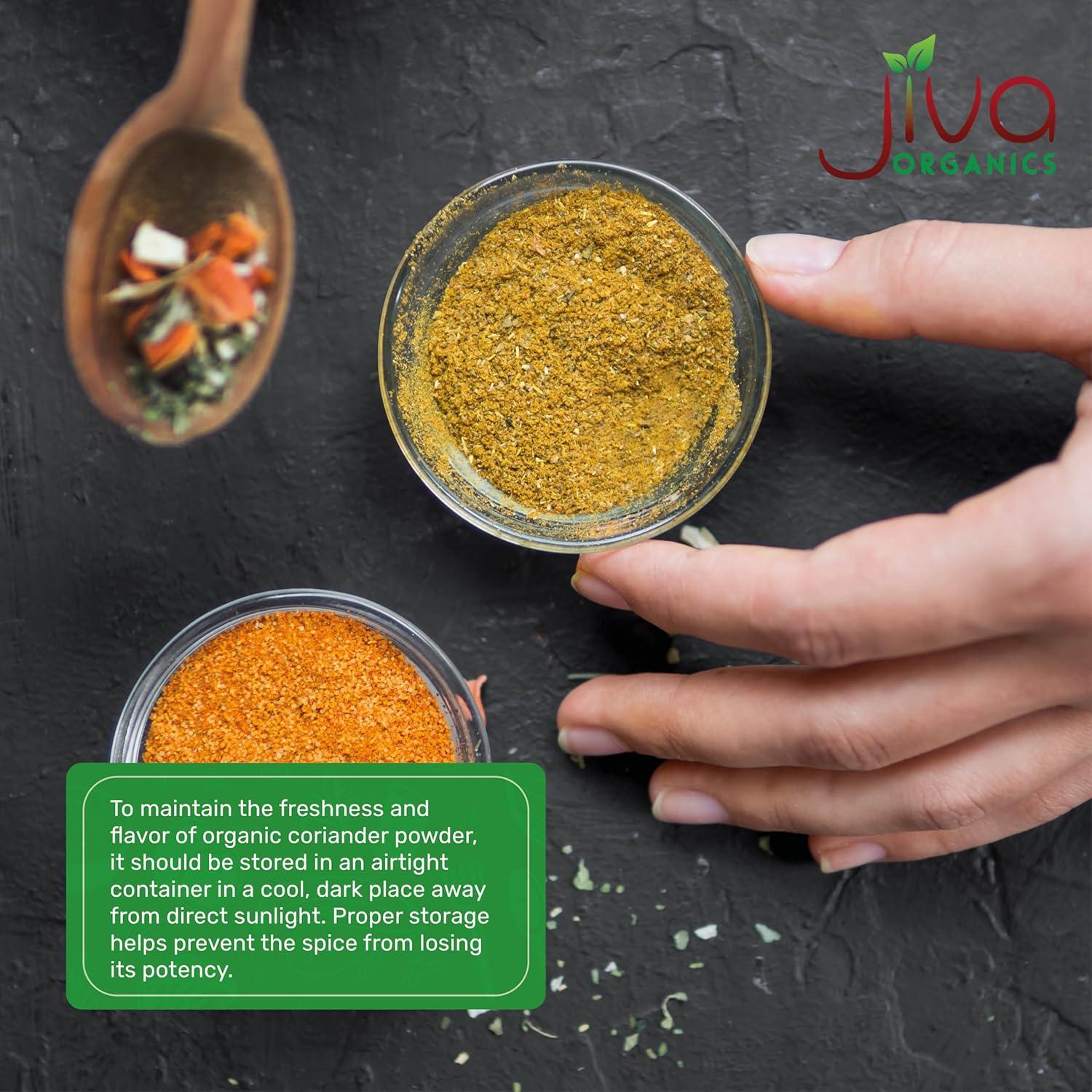 Polvo de Cilantro Orgánico Jiva 450g - Sin Aditivos, Puro