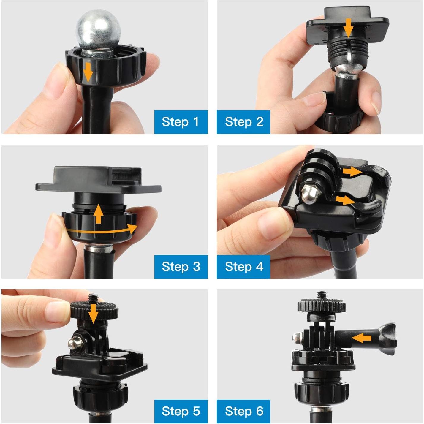 Soporte para Webcam Pipishell PIWS01 Flexible 64 cm Negro