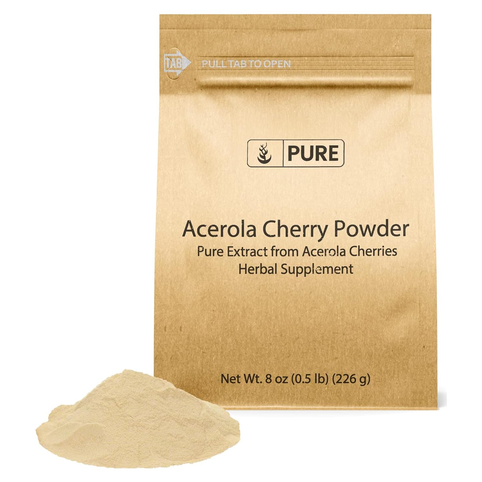 Polvo de Cereza Acerola 227g - Orgánico, Sin Gluten, Ecológico