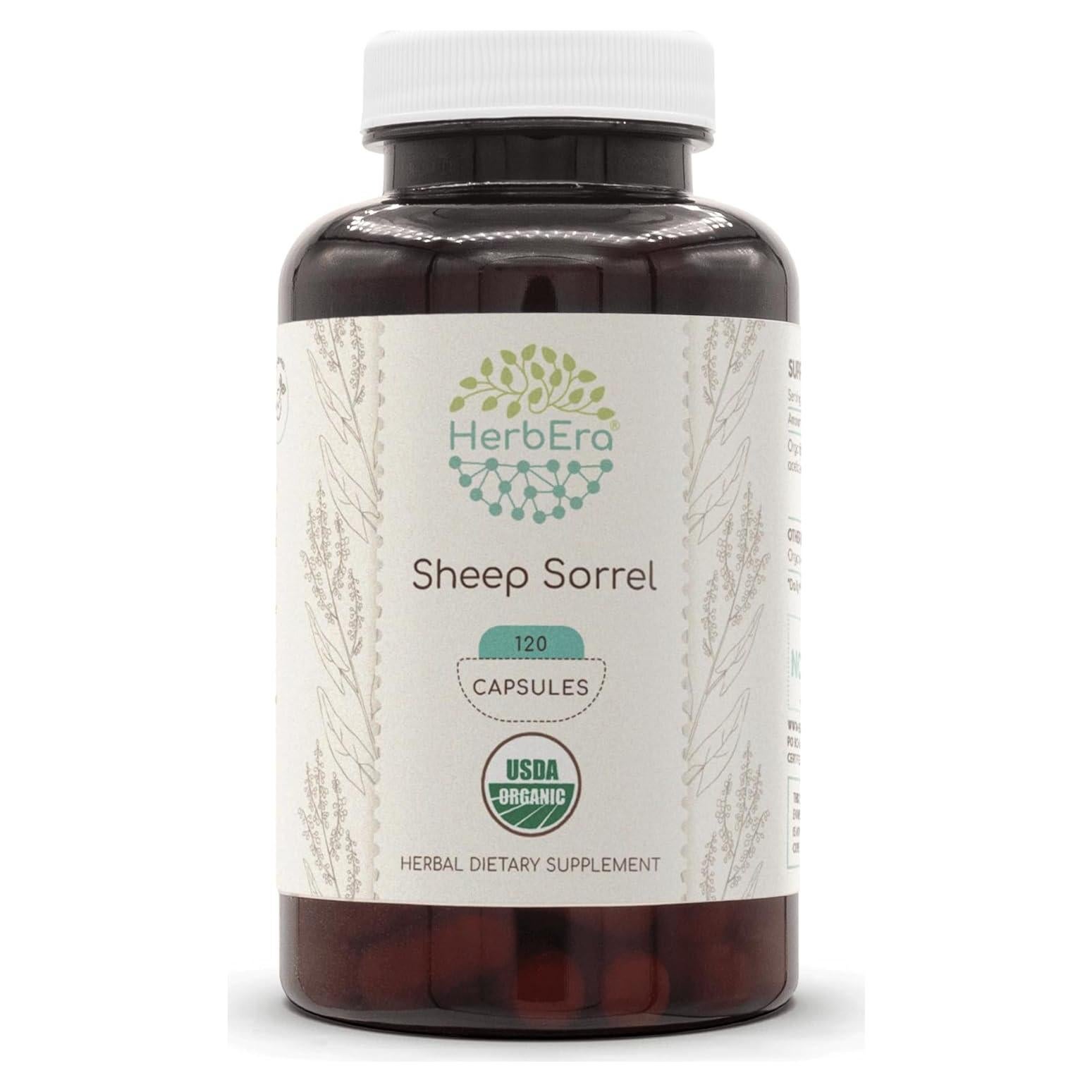 Suplemento Herbal Acetosa de Oveja HerbEra 120 Cápsulas Orgánicas