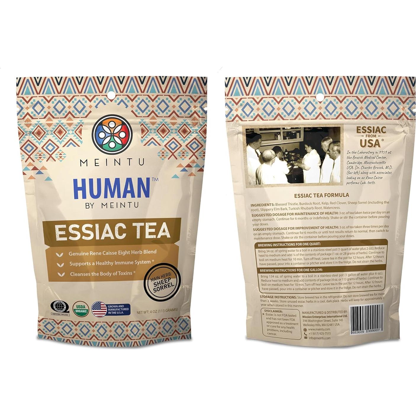 Té Essiac Orgánico MEINTU 113.4 g - Mezcla de 8 Hierbas