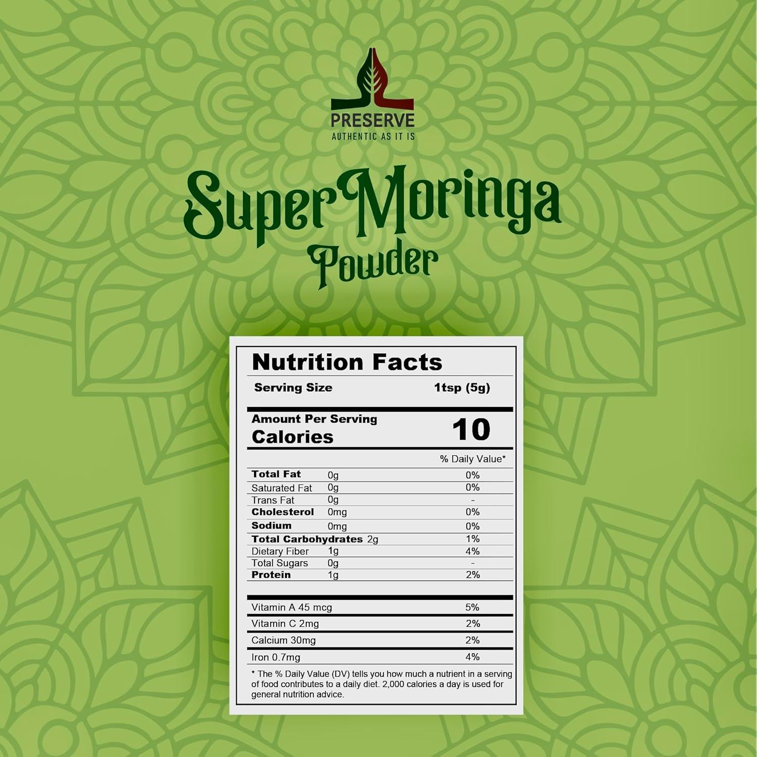 Polvo de Moringa Puro Silk Foods 113g - Sin Gluten y Vegano