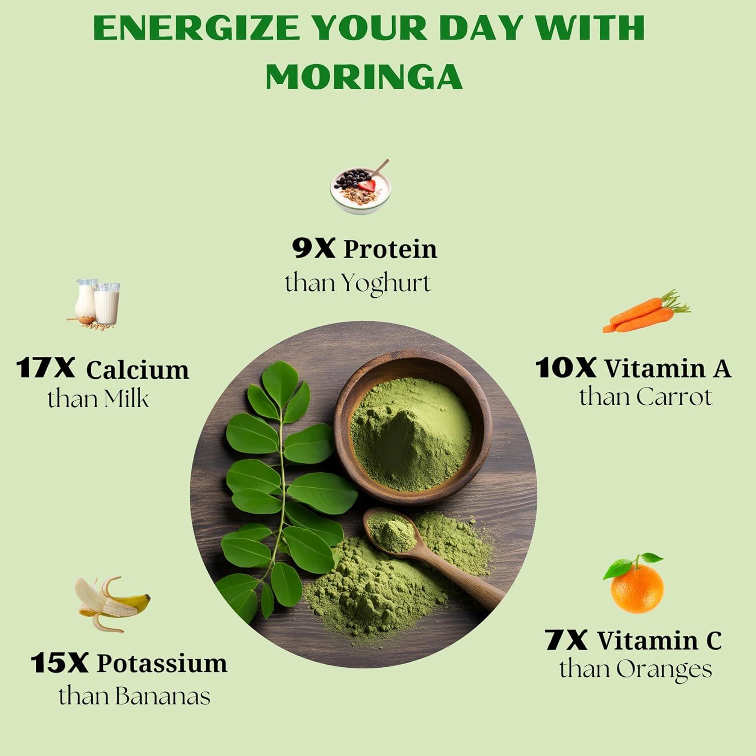 Polvo de Moringa Puro Silk Foods 113g - Sin Gluten y Vegano