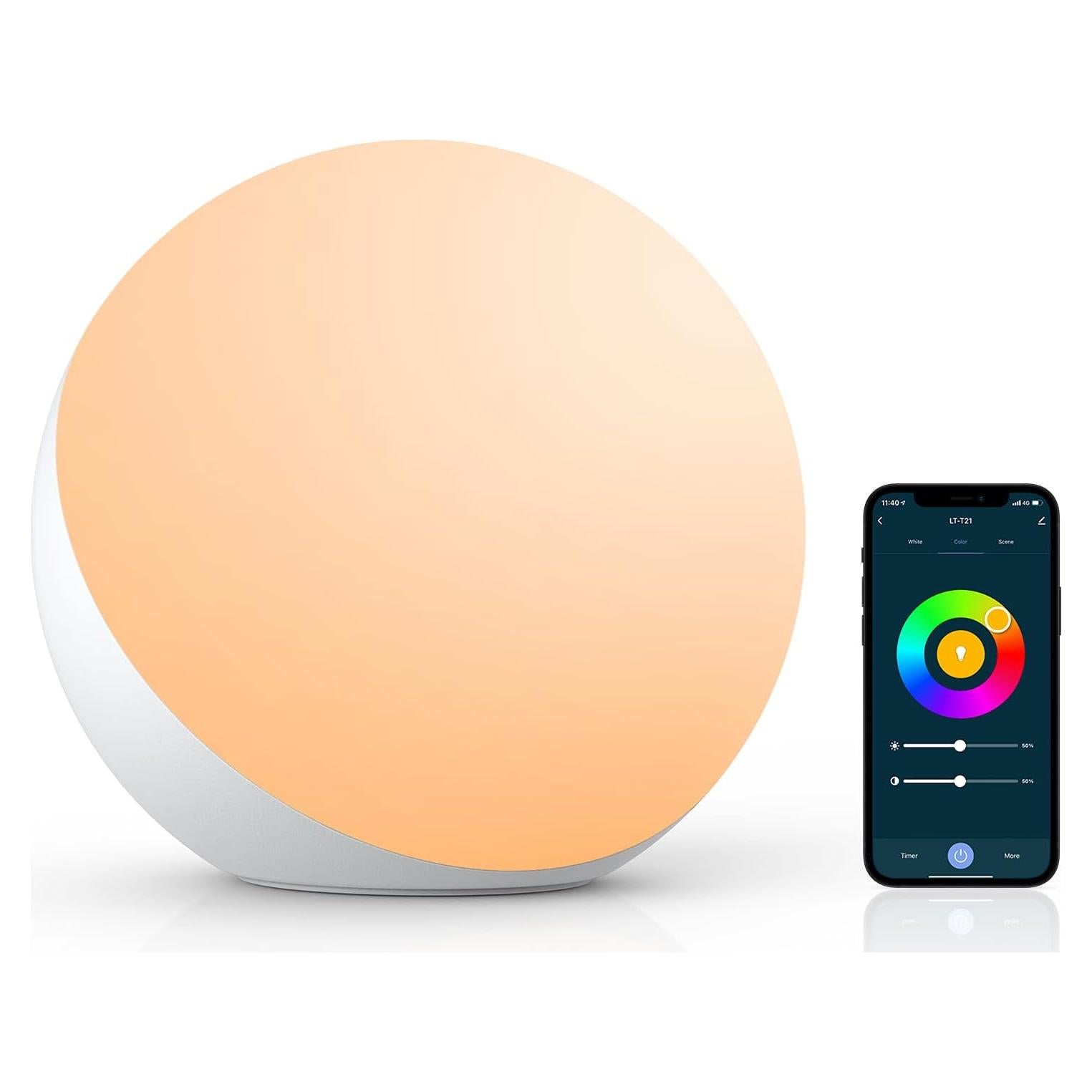 Lámpara de Mesa Hifree Táctil RGB Control por Voz 12cm