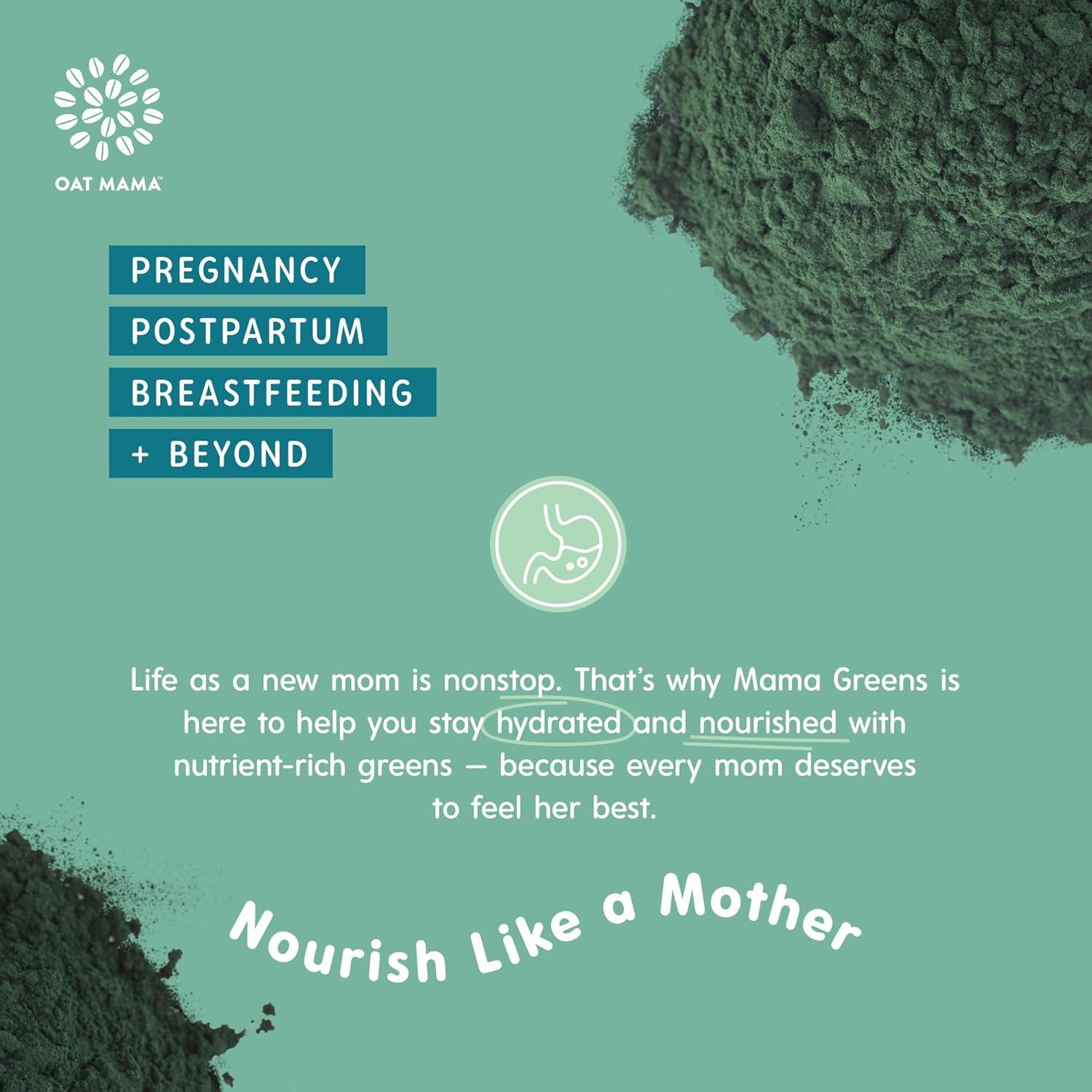 Oat Mama Mama Greens Superfoods 180g - Polvo de Verduras Sabor Manzana Fuji