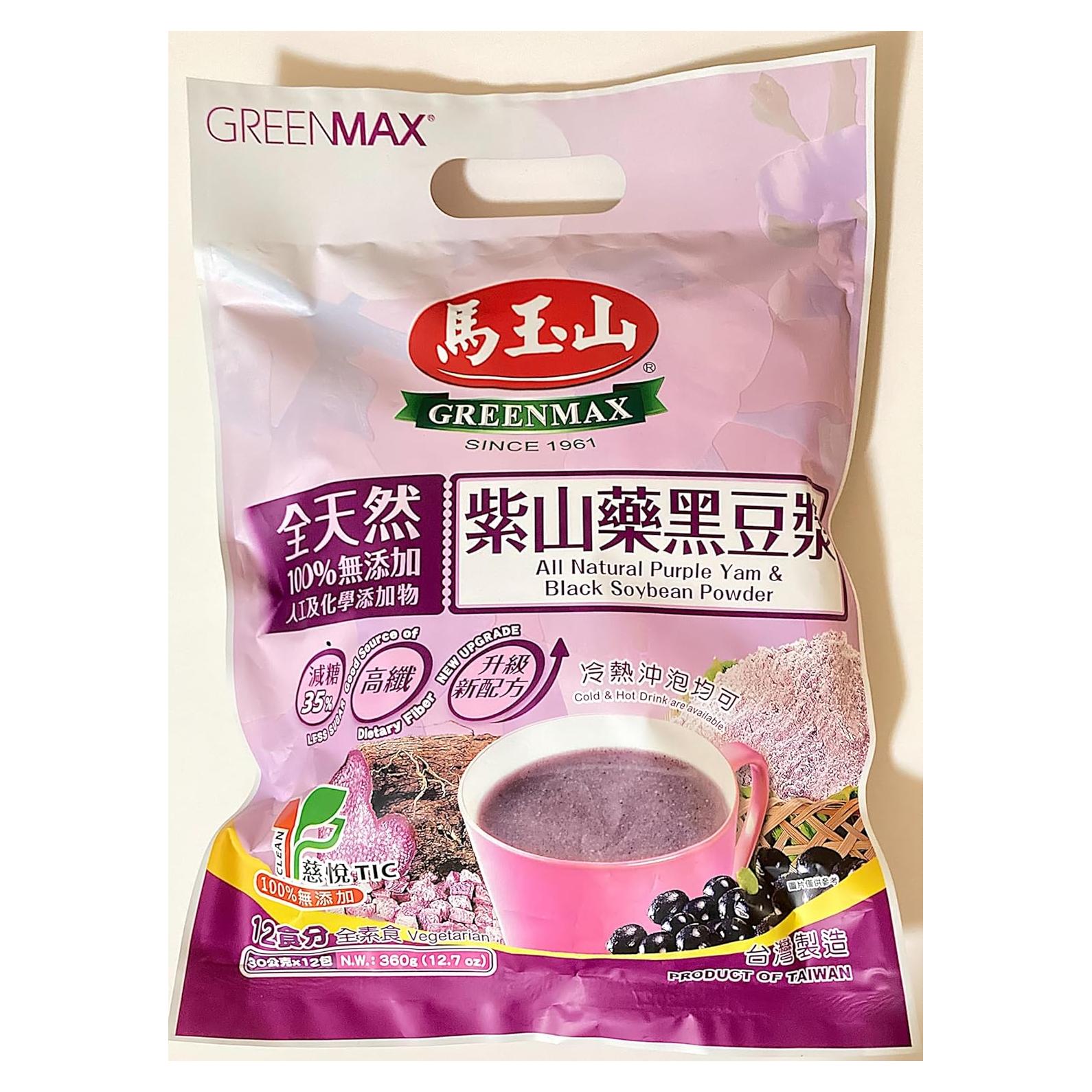 Polvo de Ñame Morado y Soya Negra GreenMax 360 g Natural