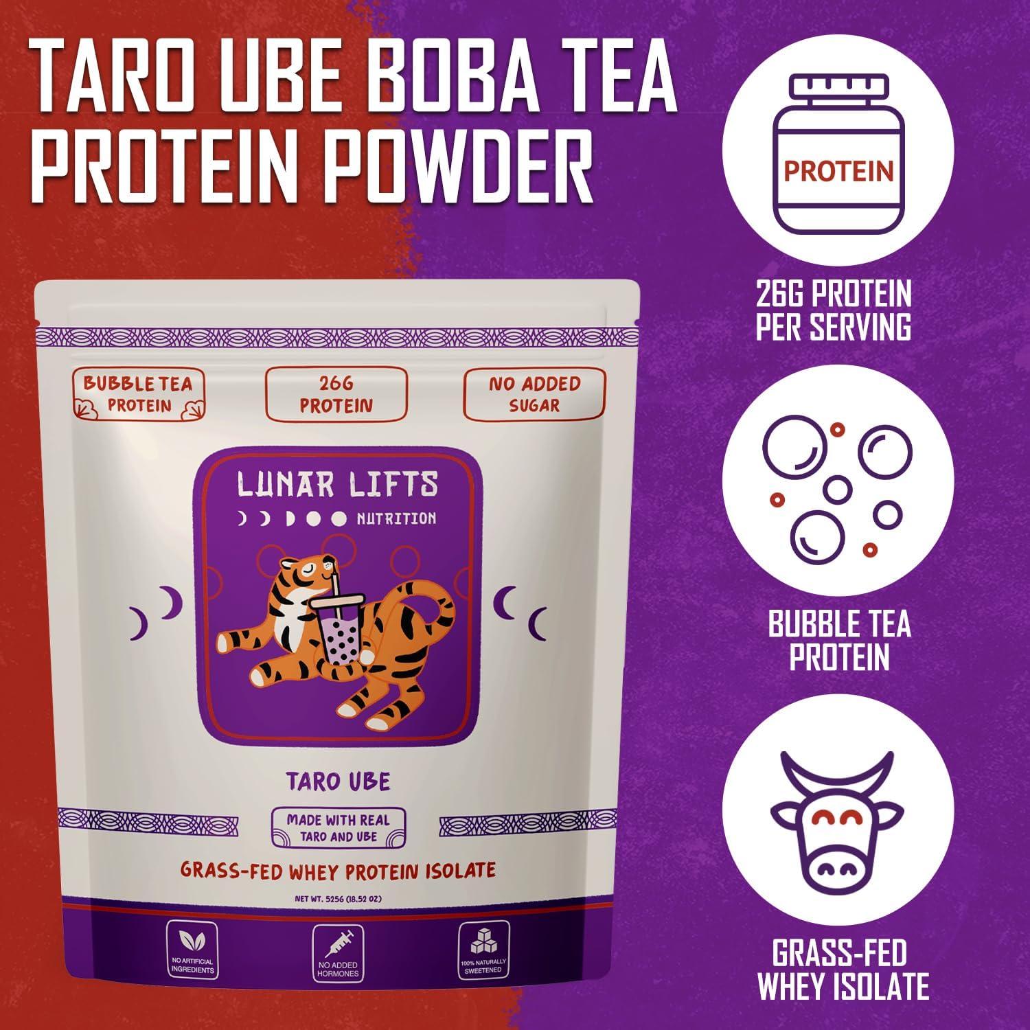 Polvo de Proteína de Taro Ube Lunar Lifts 0.53kg Sin Azúcares