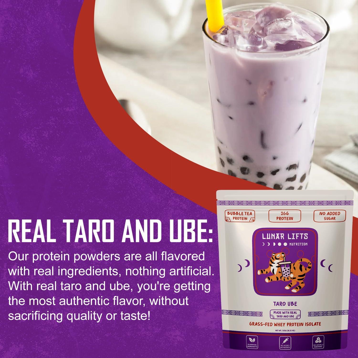 Polvo de Proteína de Taro Ube Lunar Lifts 0.53kg Sin Azúcares