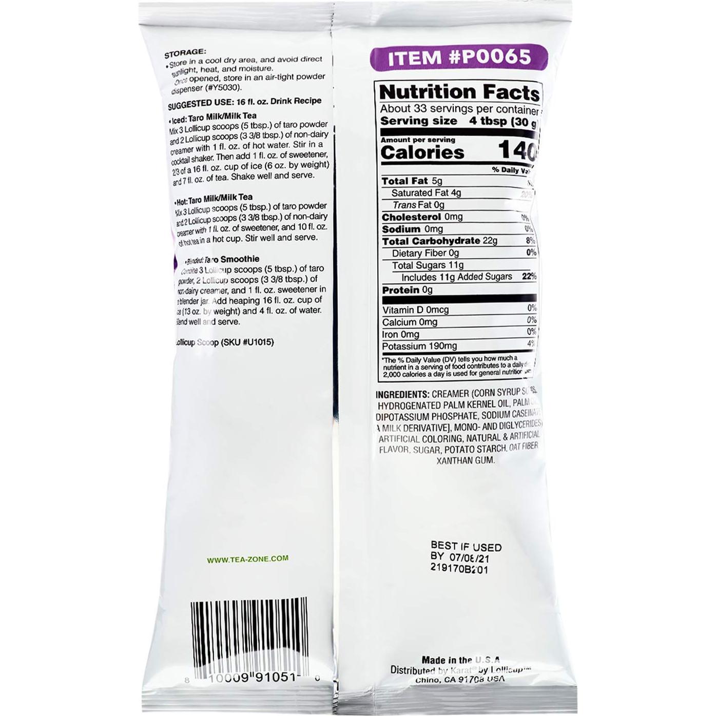 Polvo de Taro Tea Zone 1 kg - Sabor Dulce y Violeta