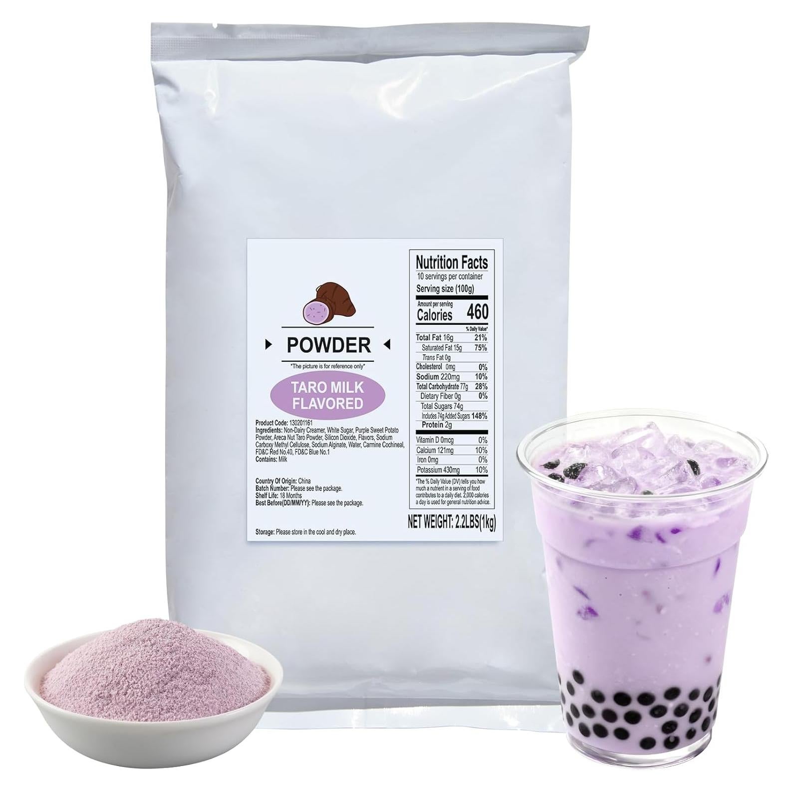 Polvo Sabor Taro Soeos 1kg - Mezcla Instantánea para Té de Burbuja